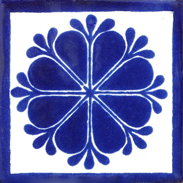 Mexican Colonial Tile Amapola Azul 1147